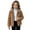 Khaki, variant on Cethrio Girls Fleece Jacket, Button Front Warm Long Sleeve Collared Winter Outerwear Size 10-12 Beige