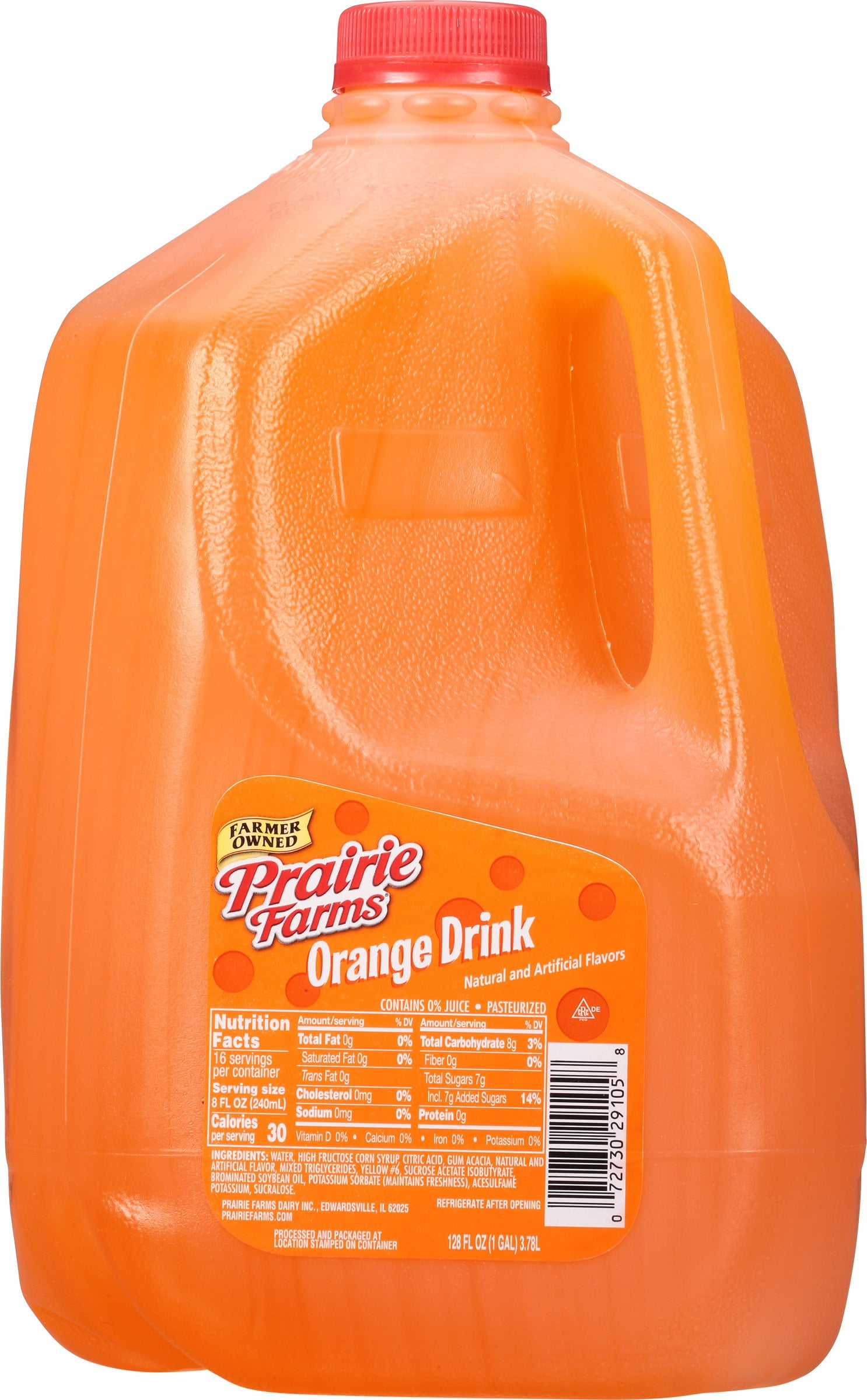 Prairie Farms Orange Drink, 1 Gallon