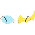 thumbnail image 2 of HAHDAXIA Lunettes de Soleil Polygone Flamme pour Femmes Sans Monture Fête Colorées Punk Lunettes Cosplay Lunettes Hommes, 2 of 6