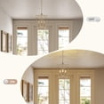 thumbnail image 6 of Tribesigns 4-Light Farmhouse Gold Chandelier, Metal Cage Adjustable Industrial Hanging Pendant Light Ceiling Fixture for Kitchen Island, Dining Room, Entryway UL Listed, E12 Base, 6 of 9