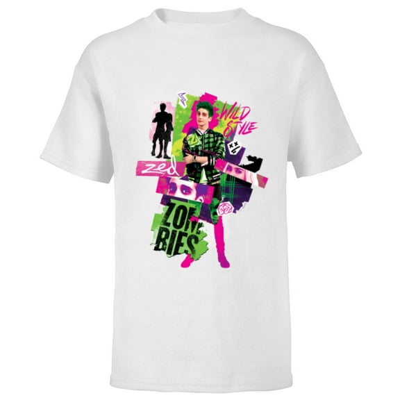 Disney Channel Zombies 3 Zed Wild Style Z-O-M-B-I-E-S 3 - Short Sleeve T-Shirt for Kids - Customized-White