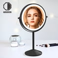 thumbnail image 2 of TUSHENGTU 8" Makeup Mirror with Light,Black 1X/10X Magnifying Mirror,LED Rechargeable,Smart Dimming, 2 of 6