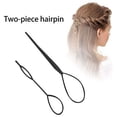 thumbnail image 2 of Ponytail Creator Plastic Loop Styling Tools Black Topsy Pony Tail Hair Braid,black,, 2 of 5