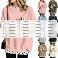 thumbnail image 3 of CAUYDY Women's Crewneck Sweatshirt Layered Hem Pullover Top with Ribbed Cuffs Slouchy Street Style Sweatshirts Pink Sizes L, 3 of 8