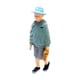 thumbnail image 4 of Figura modelo 1/64 Pequeño niño con sombrero de pescador Lindo juguete de simulación Amantes de las figuras Azul, 4 of 9