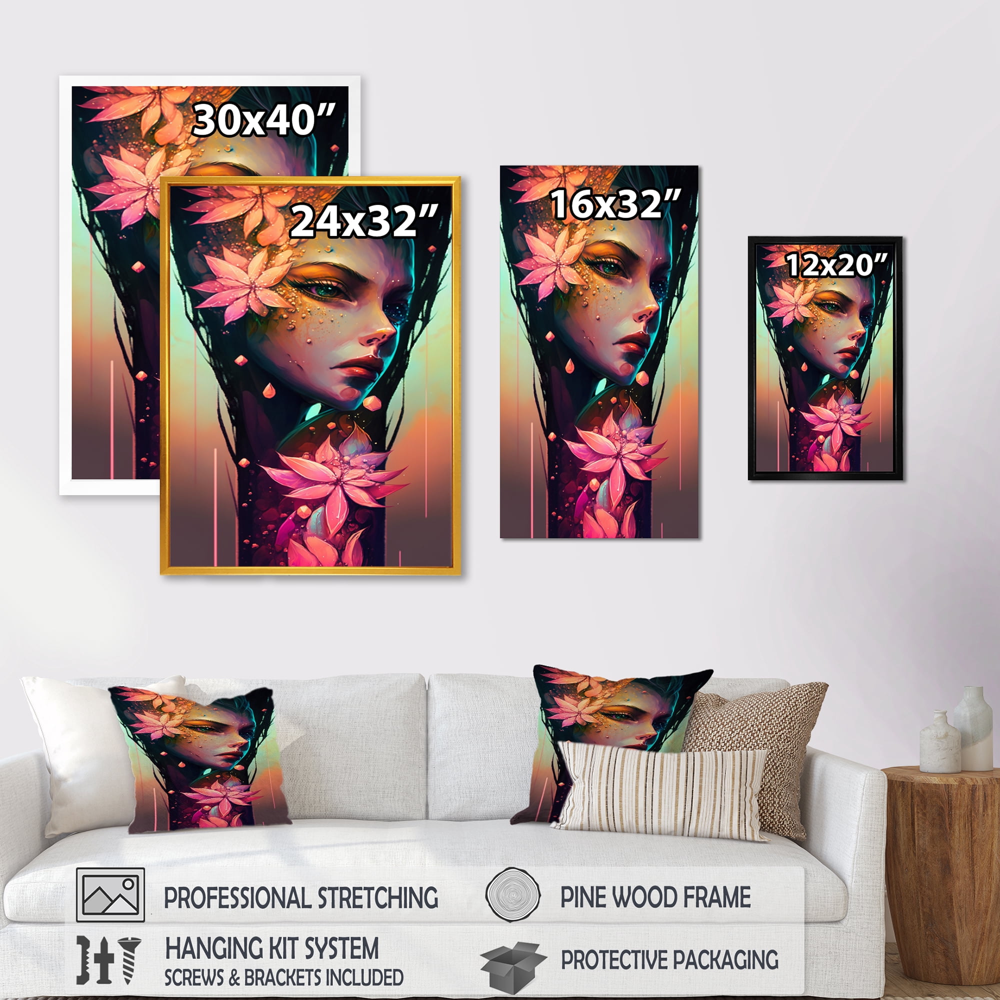 Designart Portrait Of Woman II Canvas Wall Art