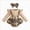Brown, variant on 0-3 Months Newborn Bodysuit Romper Newborn Baby Girl Fall Winter Outfit Set Plaid Romper Dress Ruffles Long Sleeve Clothes Jumpsuit With Bow Headband,Brown Jumpsuit Bodysuit
