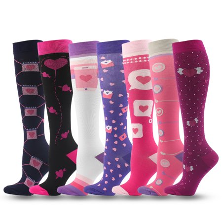 DNAKEN(6 pairs) Compression Socks for Women & Men Circulationis Best Support for Athletic Running,Hiking,Nursing compression socks women socks for women