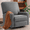 Darkgrey, variant on Maevis Swivel Glider Recliner Chair with Footrest, Upholstered Comfort Design for Nursery or Bedroom, Beige