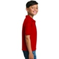 thumbnail image 3 of Gildan Youth DryBlend Jersey Polo Classic Fit Tee, Breathable Cotton-Poly Welt Collar T-Shirt, Red, S, 3 of 5