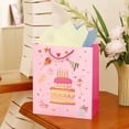 thumbnail image 6 of Cheinxy 13.7'' Happy Birthday Gift Bag with Handles and Tissue Paper for Men Women Girls Boys, 6 of 7
