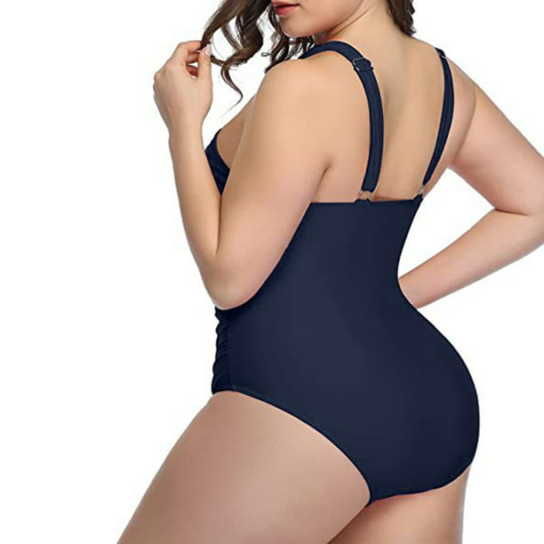 Aayomet Women Swimsuits Womens Plus Size Bikini High Waisted Swimsuits Two  Piece Bathing Suits Tummy Control Swimwear,Red XXL