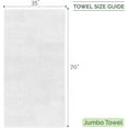 thumbnail image 3 of Elegant Comfort Turkish Cotton Jumbo Bath Towel, 1-Piece, 35" x 70", Highly Absorbent - Soft Bathroom Towel, White, 3 of 5