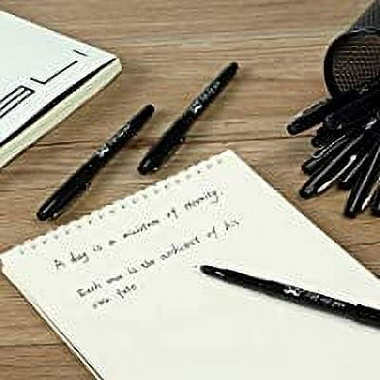 Mr. Pen- Pens, Felt Tip Pens, Black Pens, Pack of 6, Fast Dry, No Smear,  Fine