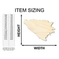thumbnail image 2 of Unfinished Wood Bosnia and Herzegovina Country Shape - Southeast Europe Craft - up to 46" DIY 3" / 1/8", 2 of 4