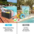 thumbnail image 4 of Outdoor Patio Poolside Float Storage, Poolside Float Storage Basket with Storage Box, PE Rattan Outdoor Pool Caddy with Rolling Wheels for Floaties, Patio, Pool, 4 of 8