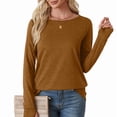 thumbnail image 4 of Ronuti Long Sleeve Shirts for Women Tunic Tops Thumb Hole Oversized Tshirts Fall Outfits, 4 of 8