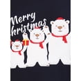 thumbnail image 6 of Elippeo Christmas Family Pajamas Matching Set, Bear Print Long Sleeve T-shirt with Pants Sleepwear Loungewear, 6 of 10