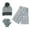 Gray, variant on Minus 5 Degrees Boy's 8-18 Color Block Winter Beanie Scarf and Gloves Set