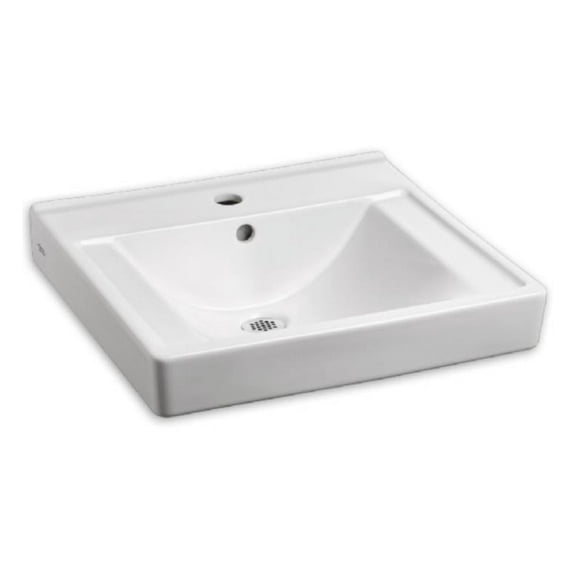 American Standard Decorum Wall-Hung Bathroom Sink with Center Hole in White