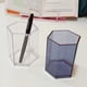 thumbnail image 2 of Portalápices acrílico transparente de alta permeabilidad, caja de almacenamiento de escritorio hexagonal cuadrada, papelería para estudiantes, 2 of 5