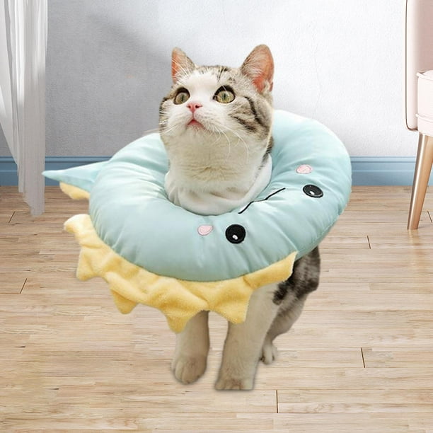 Collar de recuperación Yinane para gatitos y gatos transpirable ajustable Cono de gato