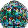 thumbnail image 4 of Alpine Corporation Solar 10" Peacock Feather Mosaic Gazing Globe w/Metal Stand, 4 of 5