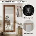 thumbnail image 5 of BEAUTYPEAK 64"x21" Full Length Mirror with Stand Solid Wooden Framed Floor Mirror Full Body Mirror,Brown, 5 of 8
