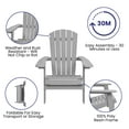 thumbnail image 5 of BizChair Commercial All-Weather Poly Resin Indoor/Outdoor Folding Adirondack Chair in Gray, 5 of 12
