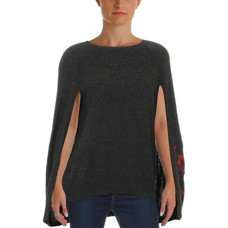 Embroidered Golf Sweater - Lauren Ralph Lauren Womens Mavinia Wool Blend Embroidered Cape Sweater