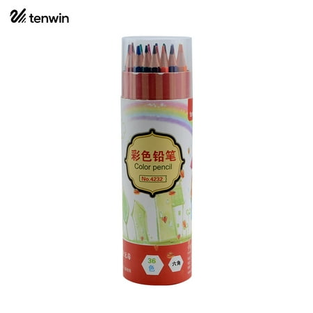 Art Drawing Office - tenwin Pre-sharpened Color Pencils Art Drawing Painting Sketching Pencils Set for Office School Student Coloring Book Supplies, 36 Colors Pack