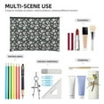 thumbnail image 5 of Fotbe Daisies Flowers Reusable Cosmetic Bag Makeup Bag for Women Large Travel Cosmetic Pouch Girls' Make Up Organizer, 5 of 8