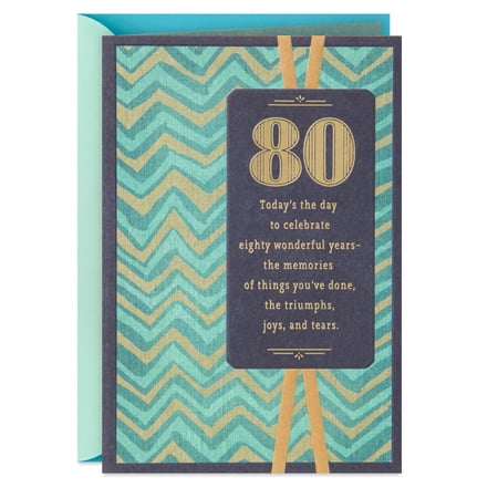 Hallmark 80th Birthday Card (Today's the Day to Celebrate)