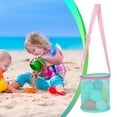 thumbnail image 5 of Extra Large Beach Bag with Zipper Sand Proof Mesh Tote for Shell Collecting Vacation Essentials Adjustable Strap Kids & Adults, 5 of 7