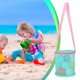 thumbnail image 5 of Bolsa de malla de playa de gran capacidad para coleccionistas, con cierre de cremallera y correa de hombro ajustable para niños y adultos., 5 of 5