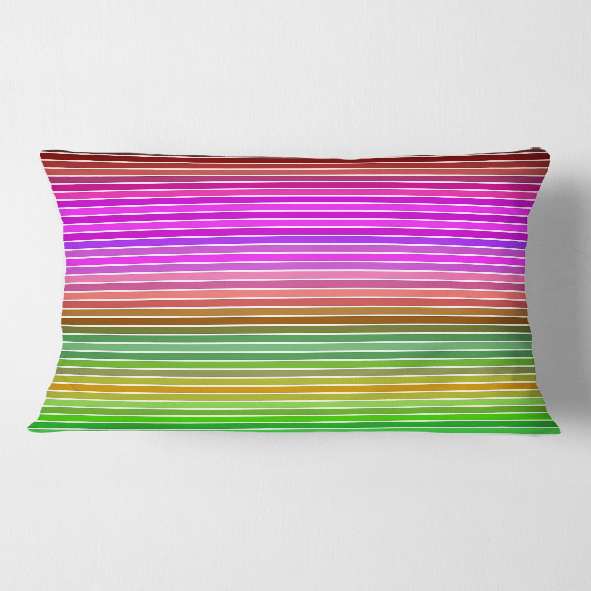 Designart Horizontal Retro Geometrical Pattern II' Mid-Century Modern Throw Pillow - 12x20