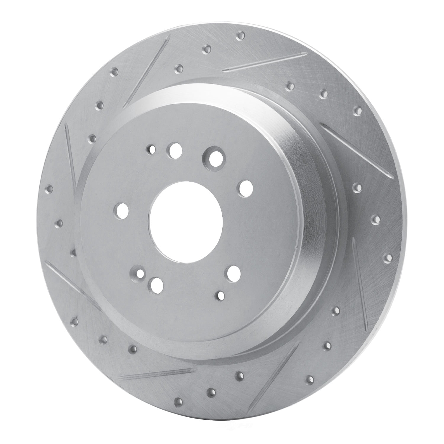 Dynamic Friction Company 631-58028L DFC Brake Rotor - Drilled And Slotted - Silver