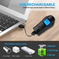 thumbnail image 5 of Juego de luces LED para bicicleta con velocímetro de bicicleta Mph, ordenador para bicicleta recargable por USB con timbre fuerte para bicicleta, odómetro impermeable para bicicleta y luz trasera, 5 of 5