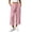 Pink, variant on Lmueinov 2026 Women's Drawstring Elastic High Waist Cotton Linen Cropped Wide Leg Pants, Side Button Decor Loose Capri Casual Trousers Summer Daily Vacation Wear S-XXL