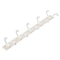 thumbnail image 1 of EeaseCA Wall Mounted Hook Rack Vintage Hook Rail Coat Rack with 5 Scrolls Home Storage Organizer for Kitchen Bedroom Bathroom(White), 1 of 8