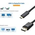 thumbnail image 7 of Cable Matters USB C to DisplayPort Cable (USB-C to DisplayPort Cable/USB C to DP Cable) Supporting 4K 60Hz Black 6 Feet - Thunderbolt 3 Port Compatible for MacBook Pro, Dell XPS 13/15 and More, 7 of 7