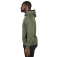 thumbnail image 2 of Threadfast Apparel Unisex Fleece Pullover Hooded Sweatshirt, Army, X-Small, 2 of 2