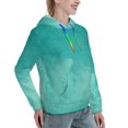 thumbnail image 6 of Kdxio Teal Turquoise1 Print Womens Oversized Hoodies Sweatshirts Hooded Pullover Tops Sweaters Casual-Small, 6 of 7
