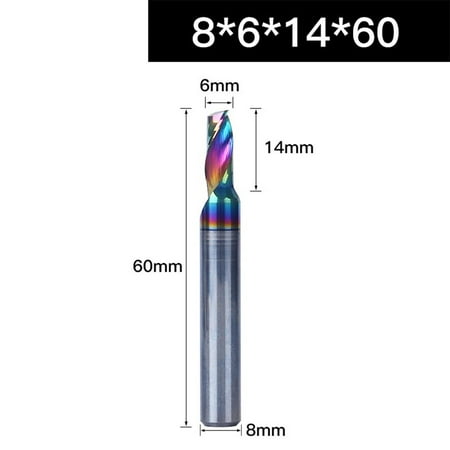 

CPAN 8mm CNC Spiral Single Flute Solid Tungsten Carbide End Mill Milling Cutter Bit