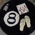 thumbnail image 5 of 8 Ball Rug - 24 inch White & Black Hypebeast Rug - Cool Rugs and Aesthetic Rugs for Bedroom & Living Room - Y2K Rug for Alt Room Decor, 5 of 5