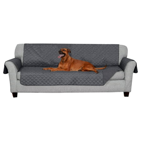 UPC: 0842229129076 | FurHaven Pet Products Reversible Large Sofa Furniture Protector – Polka Paw Print Gray
