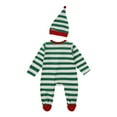 thumbnail image 4 of HNMKIU Girls Long Sleeve Rompers Pullover Christmas Sweatshirt Bodysuits Footed for Babies 1-Green,9-12 Months, 4 of 9