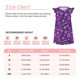 thumbnail image 3 of Fotbe Purple Snowflakes Vestido de Dormir para Niñas de 3 a 10 Años, Mangas Cortas, Estilo Princesa, Pijama Camisón con Mangas Voladas-Large, 3 of 6