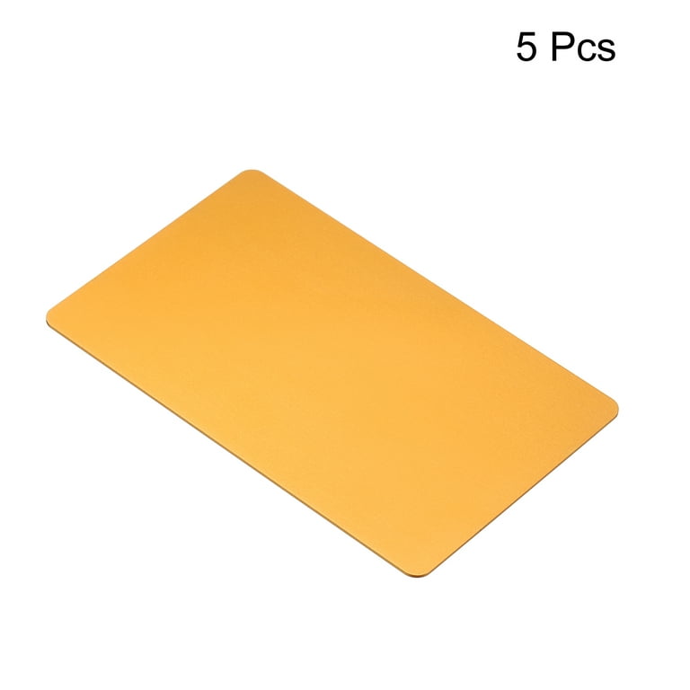 100 Pack Anodized Aluminum Business Card Blanks Gold Laser