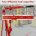 thumbnail image 4 of Engine Hoist, 2 Ton Folding Cherry Picker Shop Crane Hoist Lift, Heavy Duty Hydraulic Engine Crane with 6 Casters, Engine Hoist Lever for Engine Lifting Loading (4400 LBS), 4 of 6